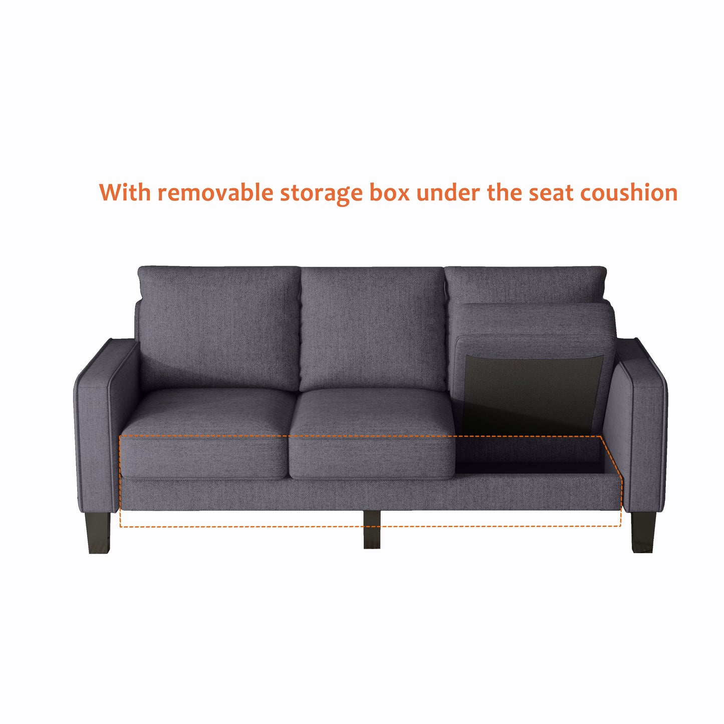 Reversible chaise sofa