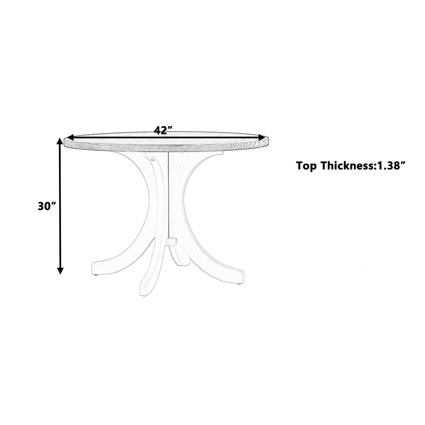 Round Mid-Century Dining Table