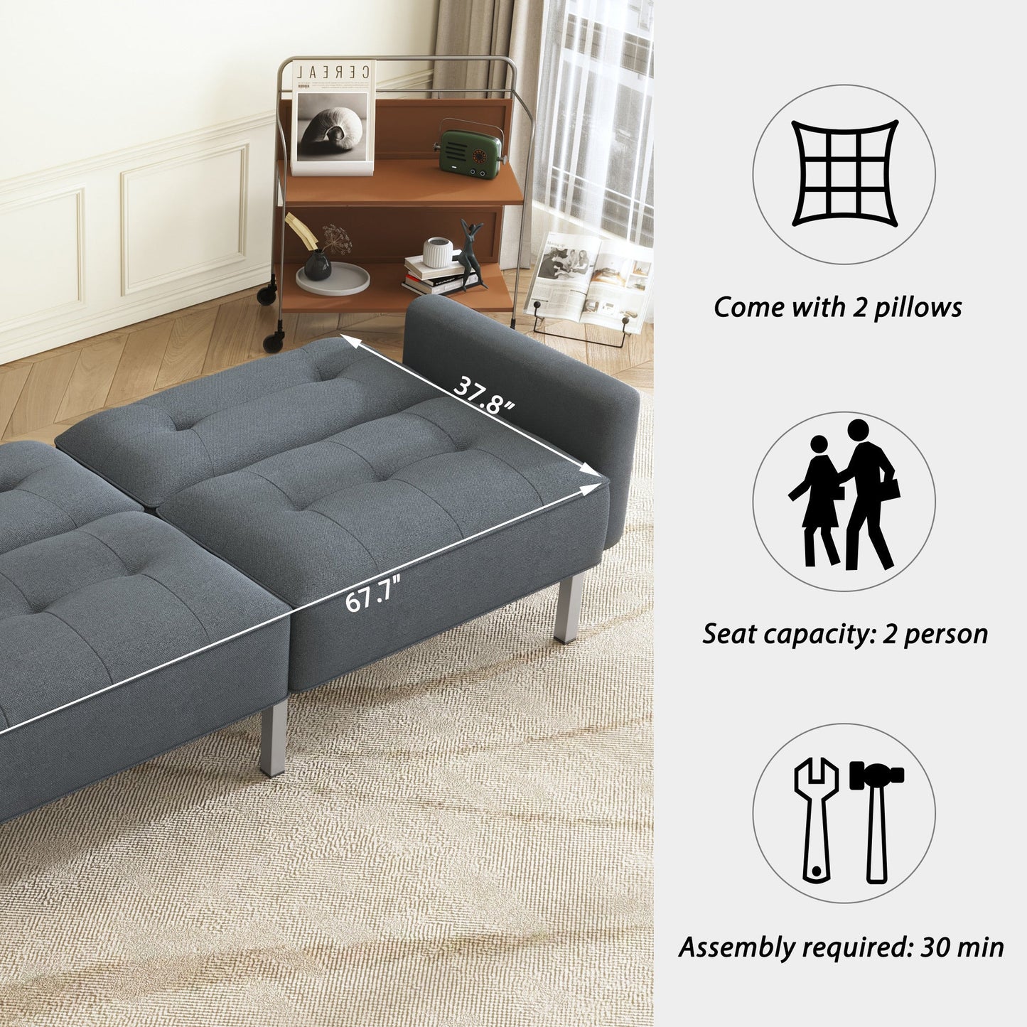 Folding Futon Sofa Bed